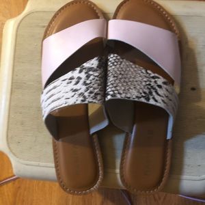Snakeskin Sandals Pink and White Snakeskin Sz 8 Rampage